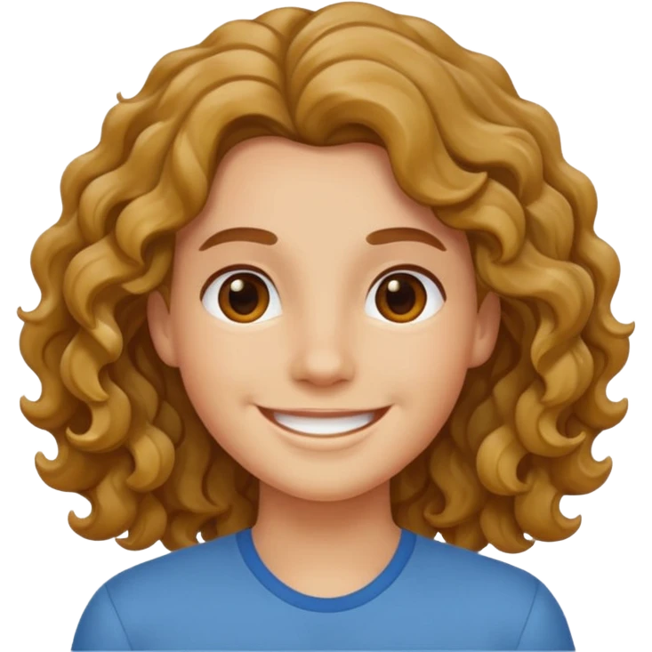 Dalgalı saç li emoji