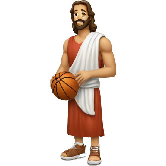 Jesus qui joue au basket-ball emoji