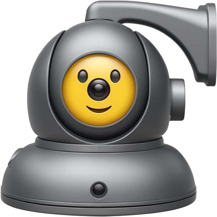 PTZ dome camera side view apple emoji style emoji