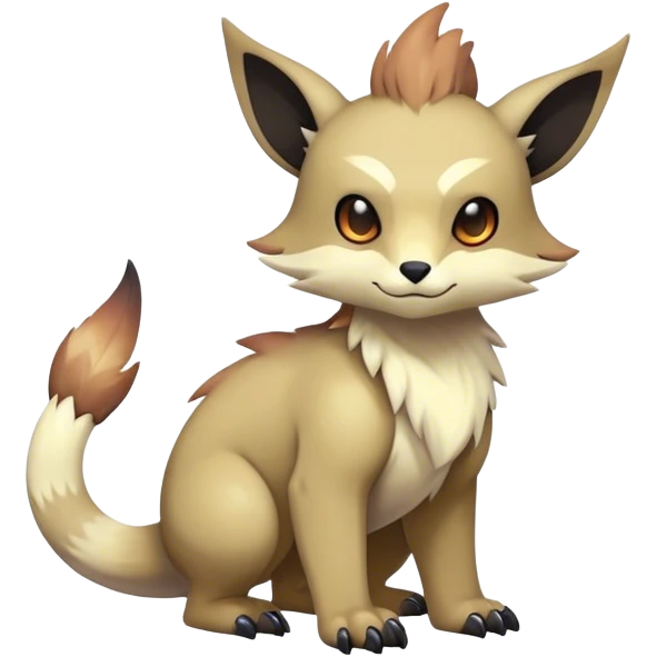 Cute cool colorful dark fantasy animal hybrid Fakemon full body emoji