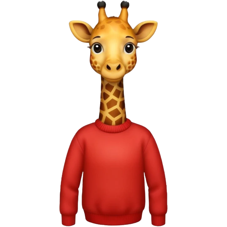giraffe wearing red sweater emoji