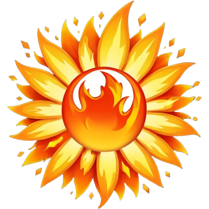 a minimalist explosion. emoji