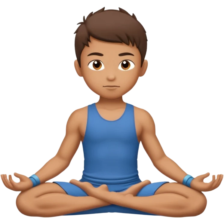 warrior boy yoga pose emoji