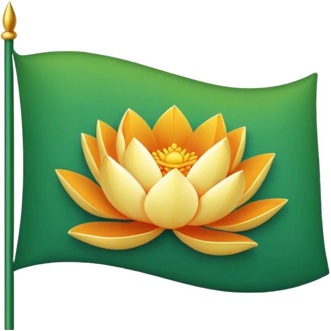 Bjp Lotus flag emoji emoji