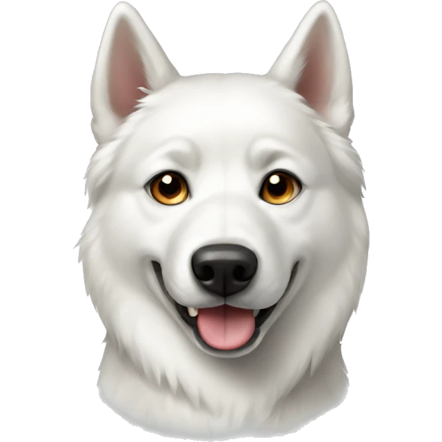 Dog white husky  emoji