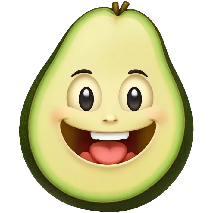 Aguacate con boca enorme emoji