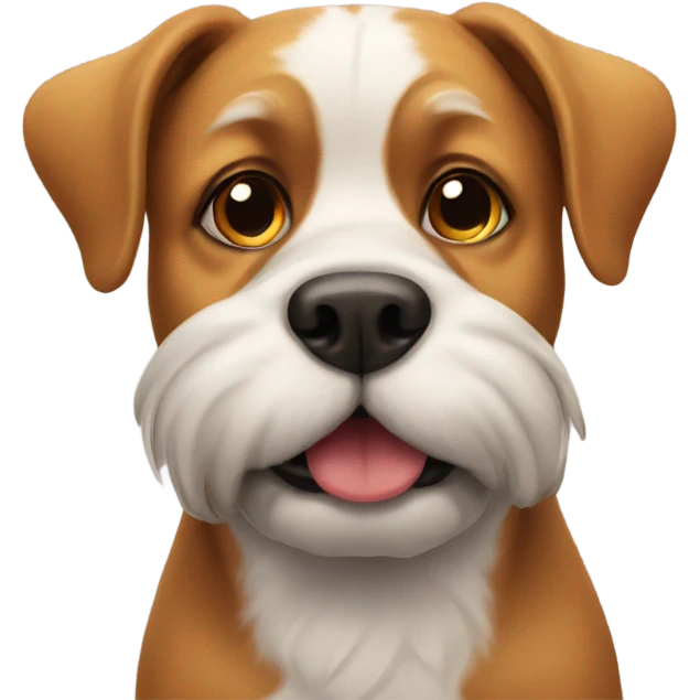 dog with a mustache emoji