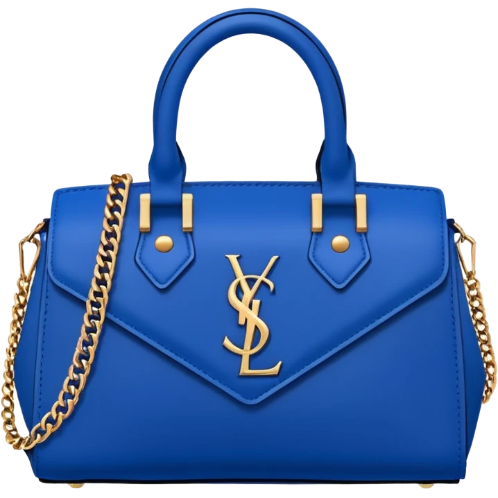 Rose ysl design blue hand bag emoji