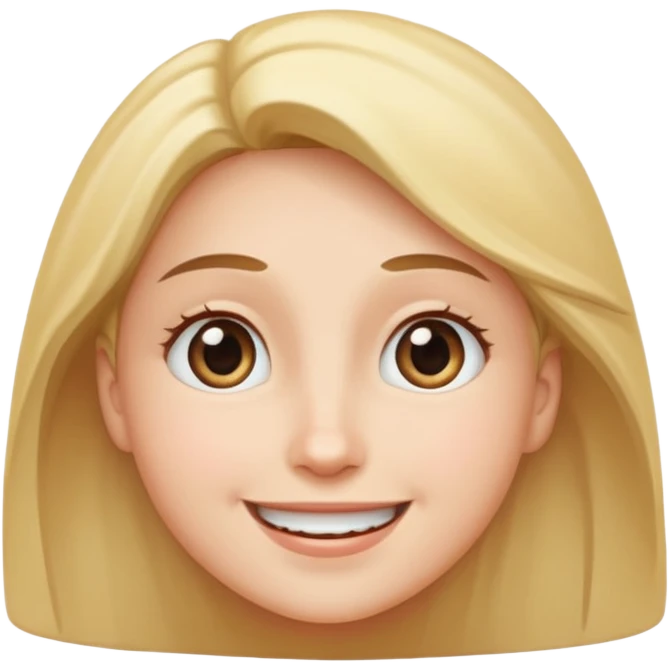 Straight smiling face with eyes looking up emoji