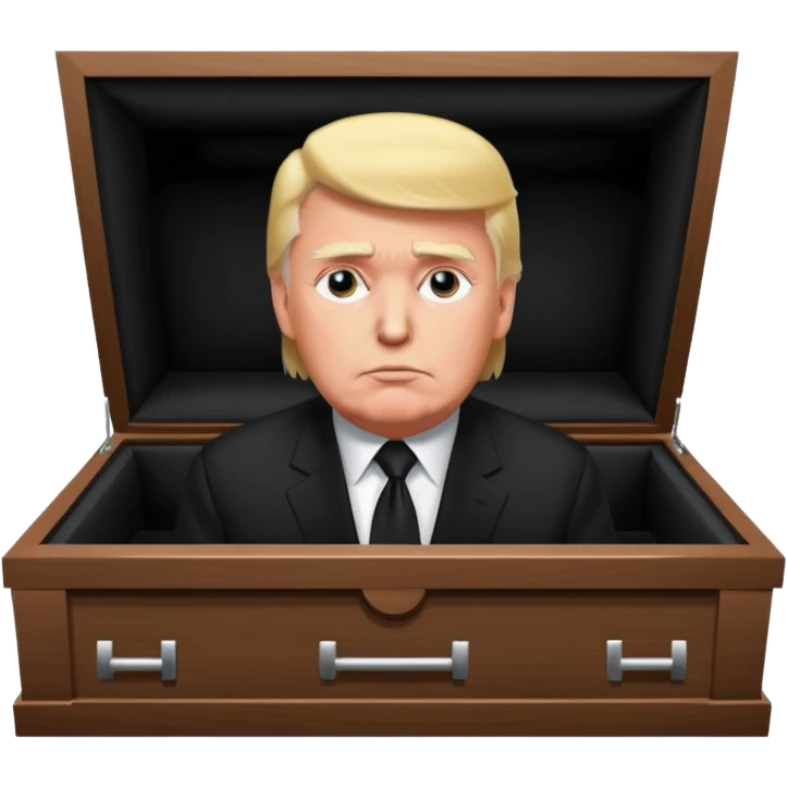 donald trump death in coffin emoji