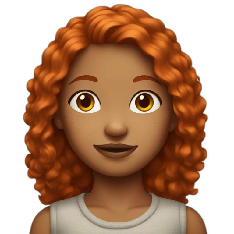 a red-haired girl with freckles emoji