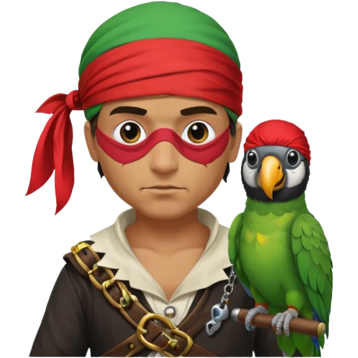 pirate and parrot emoji