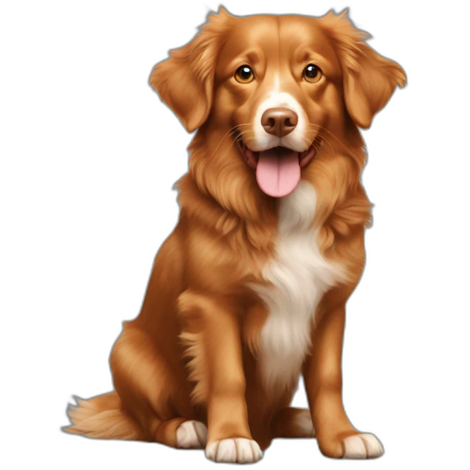 Nova Scotia duck tolling Retriever needs to poop emoji