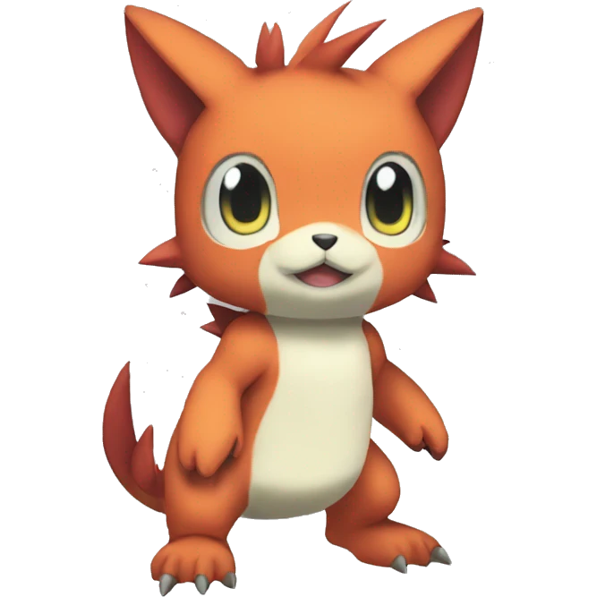cute kawaii cool edgy Digimon-Fakemon-animal full body emoji