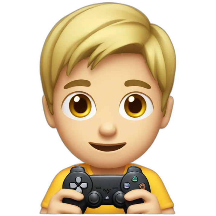 Boy playing PlayStation  emoji