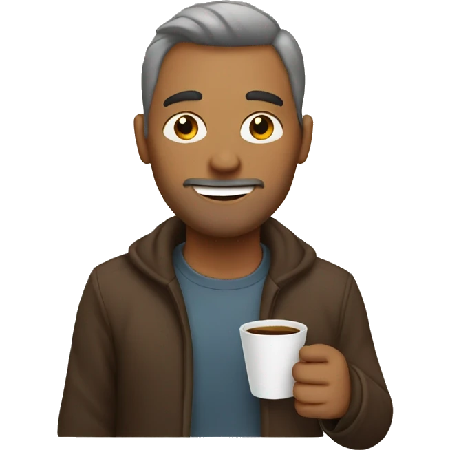 Man with coffee  emoji