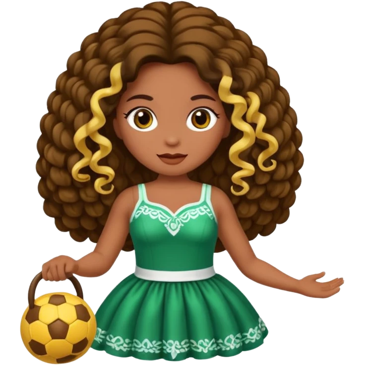 Faça uma boneca jogando carimba, em que a bola que ela está segurando está em chamas e não os cabelos dela emoji