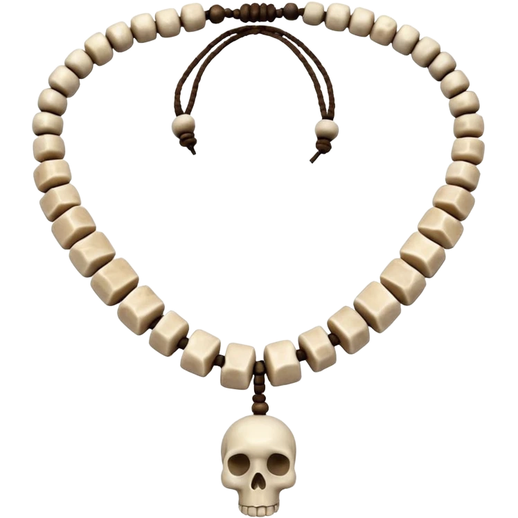stone age necklace without human skeleton emoji