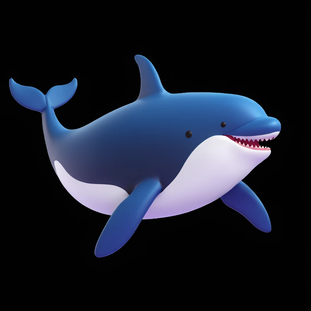 killer whale in 3d style emoji