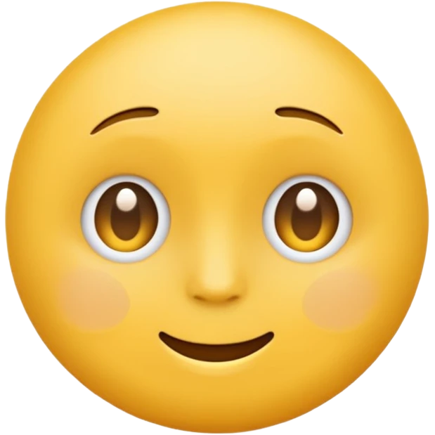 Emoji, yellow round neutral face emoji
