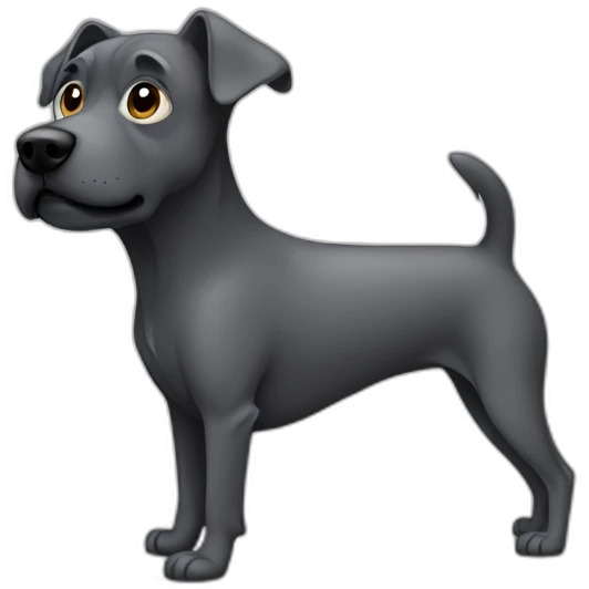 small-dark-grey-dog-standing-upright emoji