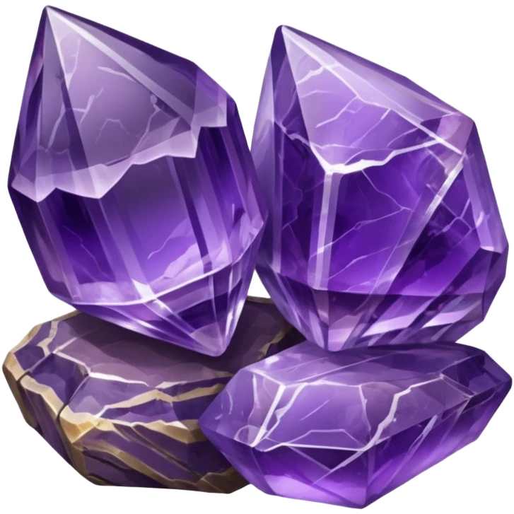 Banded amethyst mineral stones  emoji