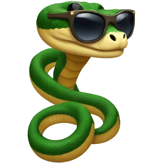 Snake with sunglasses emoji