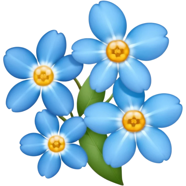 Three forget me not petals  emoji