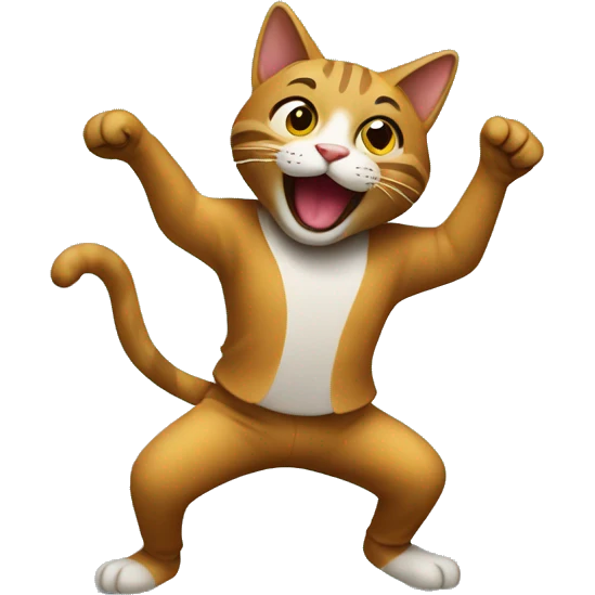 Un gato bailando emoji