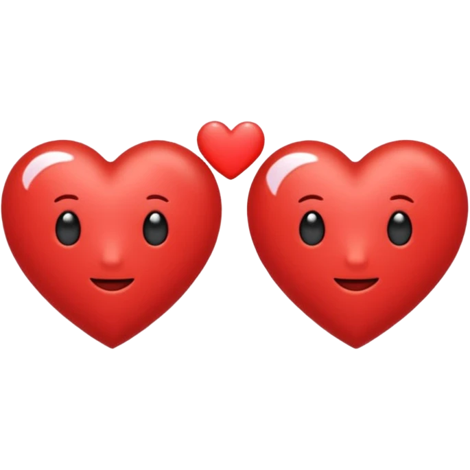 zwei hände in herzform aus denen unterschiedlich große herzen schweben emoji