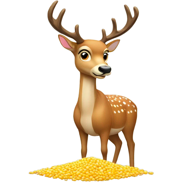 Deer with corn emoji
