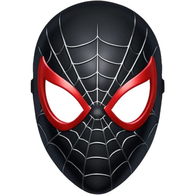 black spiderman mask emoji