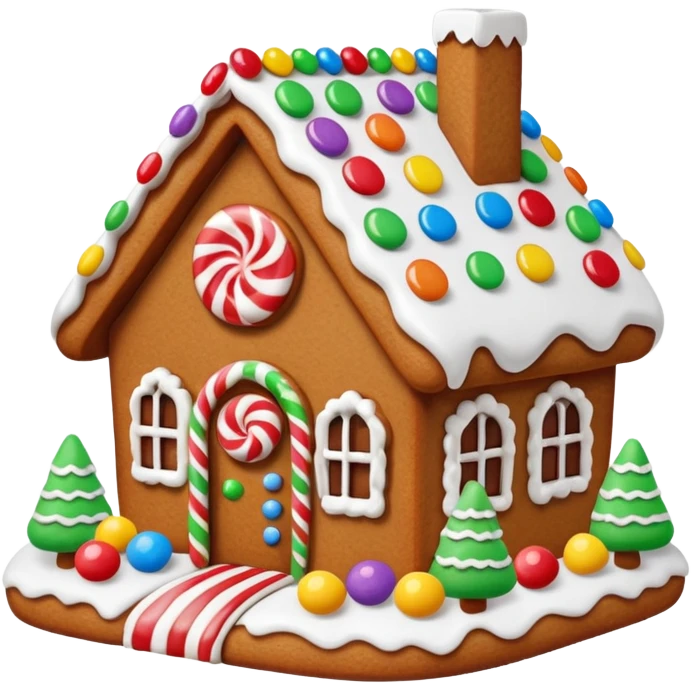 Gingerbread house emoji