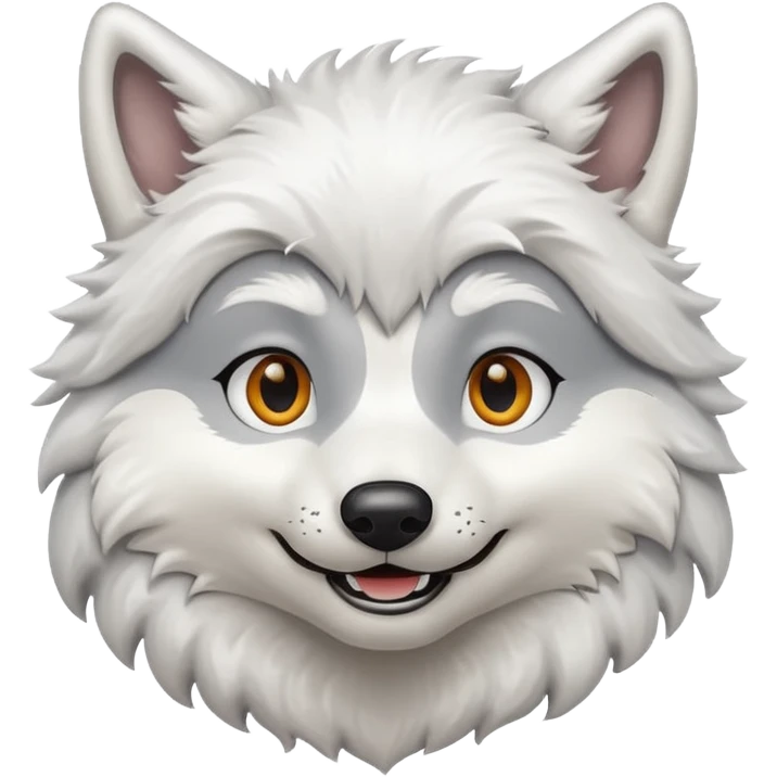 snow Wolf smile,  emoji