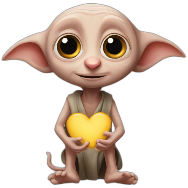 dobby making a heart with his hands emoji