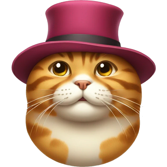 Fat cat with hat emoji