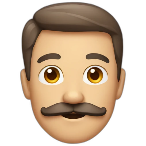 a guy with a square mustache emoji