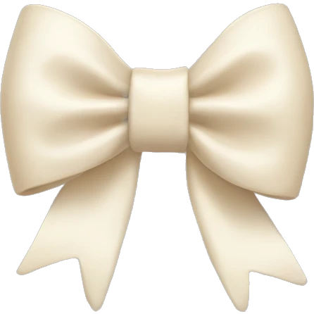 Cream bow emoji