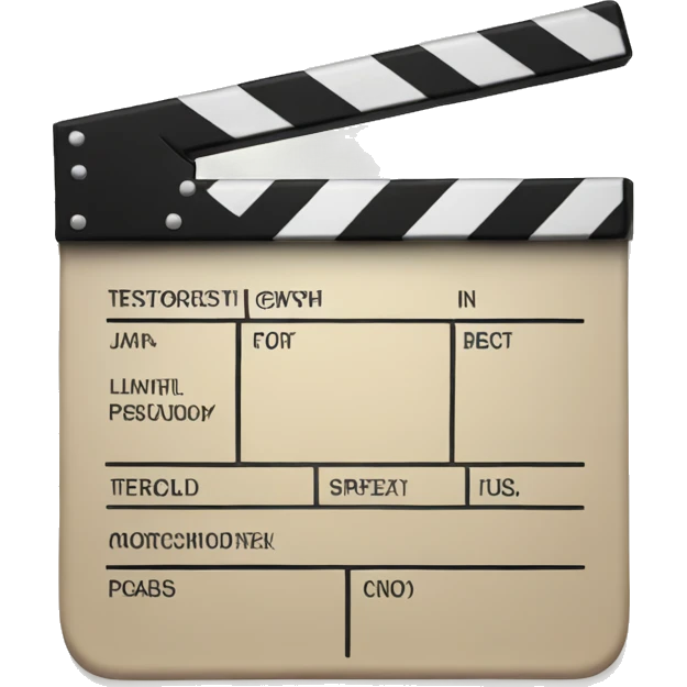 light beige clapperboard  emoji