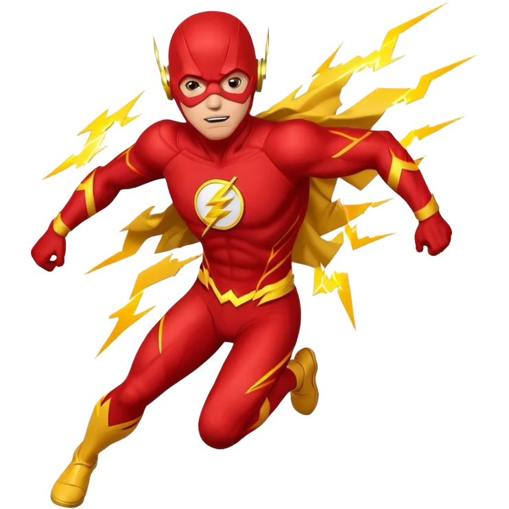 The Flash superhero running emoji