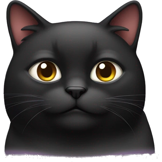 black fat cat emoji