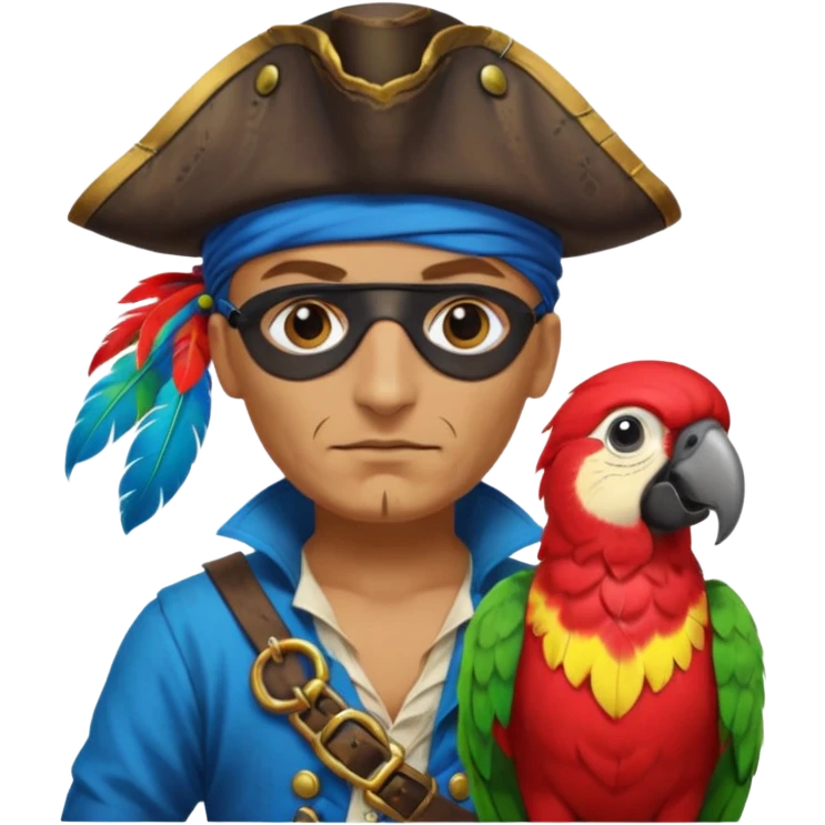 pirate and parrot emoji