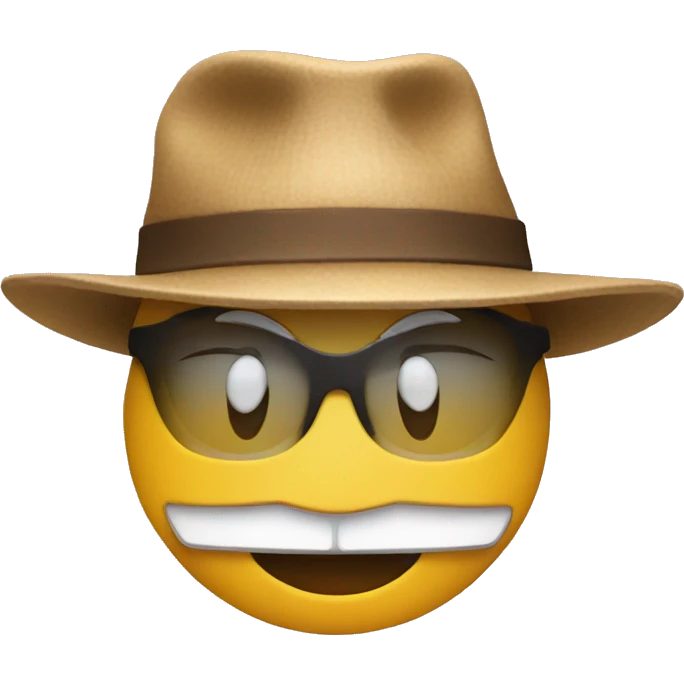 Wink emoji with hat emoji