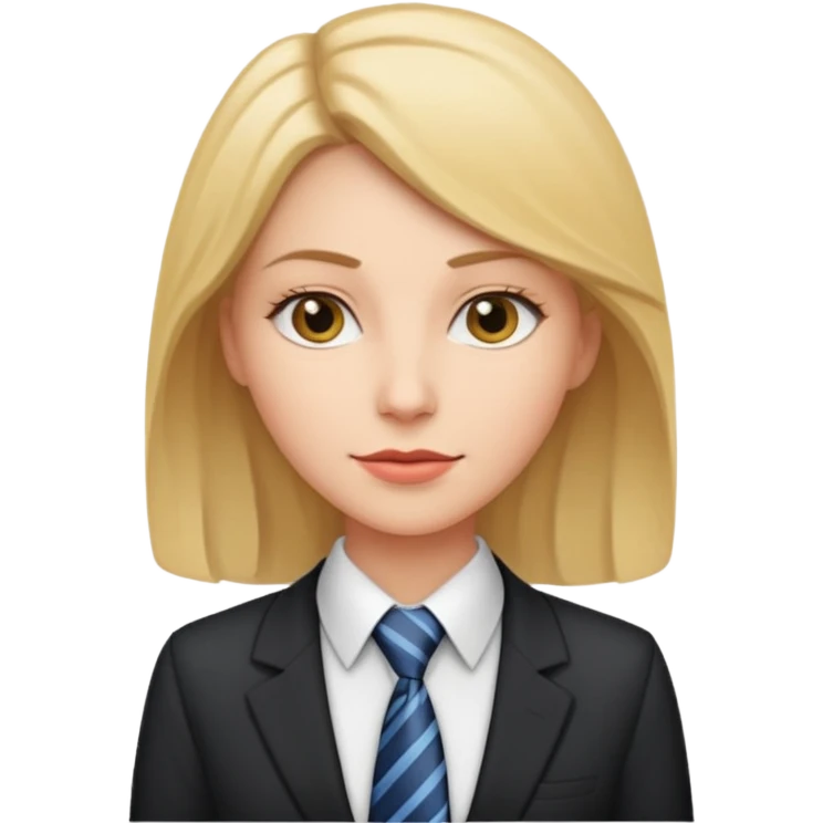 white collar woman with tie emoji