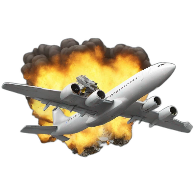 Plane crash emoji