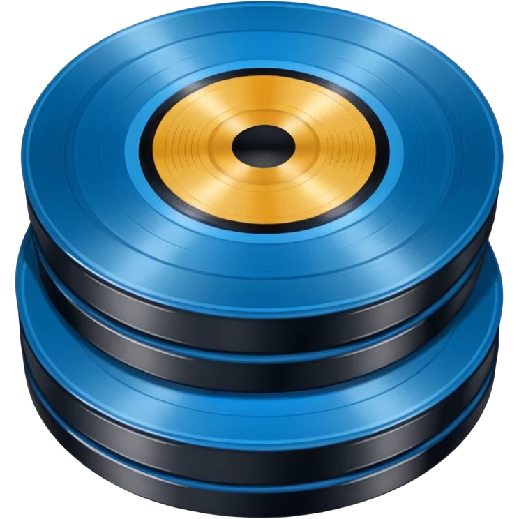 Stacked Vinyl Records blue emoji