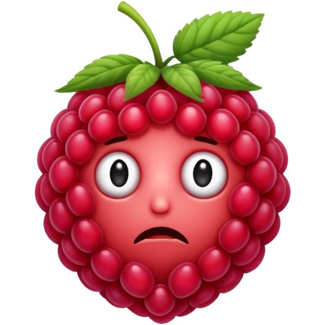 Sad raspberry  emoji
