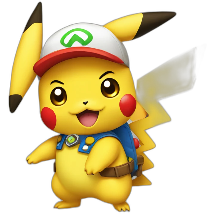 Pikachu Mario emoji