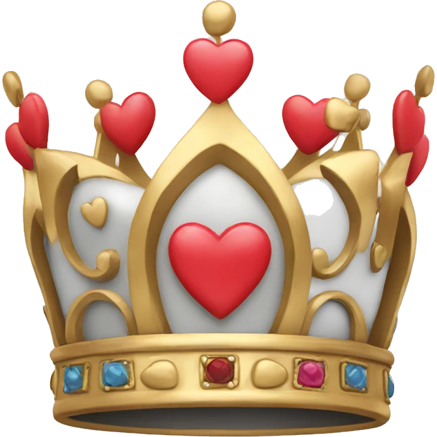 Crown with hearts  emoji