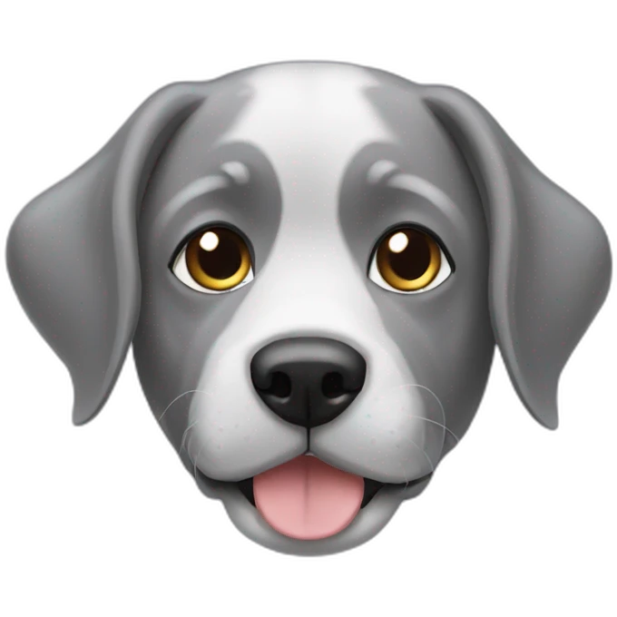 dog french grey  emoji